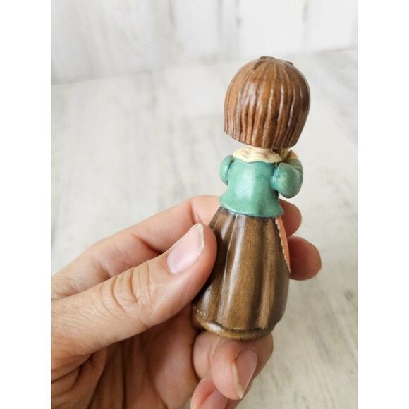 Anri girl cymbal band‎ wooden drums vintage Victorian pink figurine - Picture 3 of 8